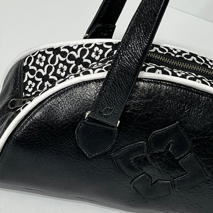black bowler couture handbag