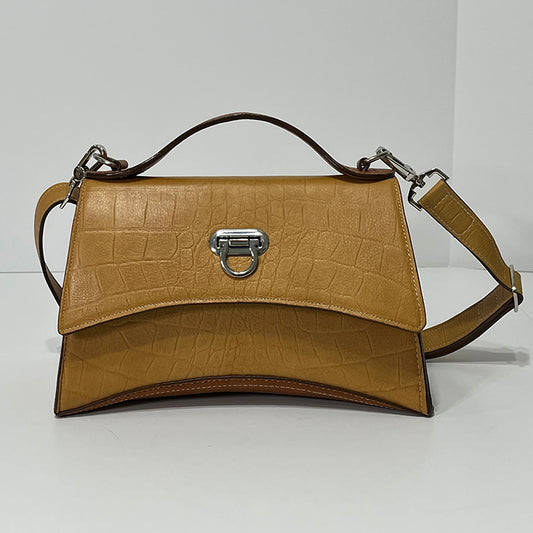 tan curve couture handbag