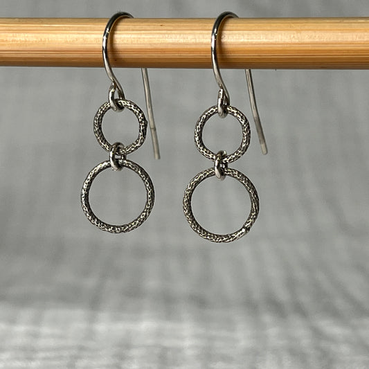 double circle dangle earrings