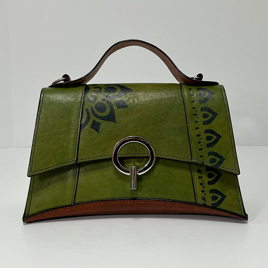 green curve couture handbag