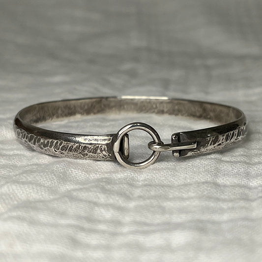 hammered silver artisan bracelet