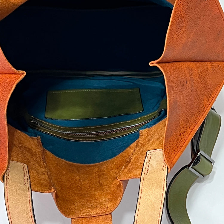 orange convertible tote