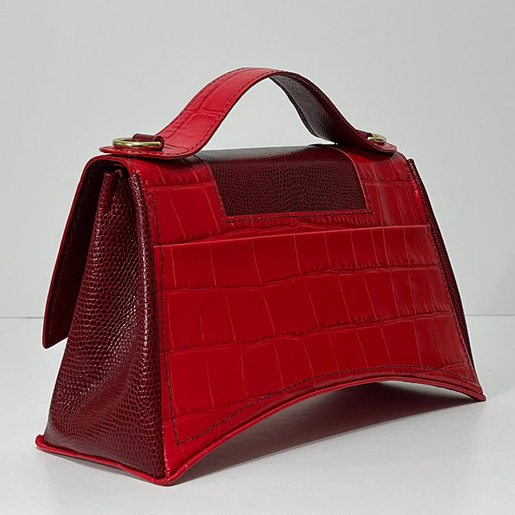 red curve couture handbag