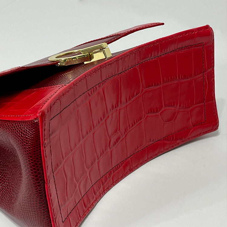 red curve couture handbag