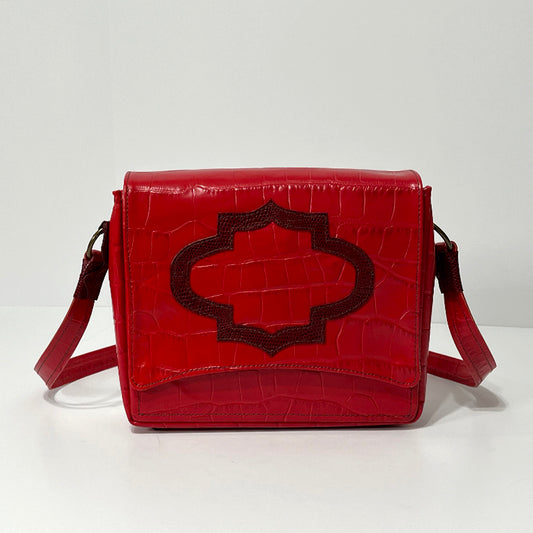 red croc classic handbag