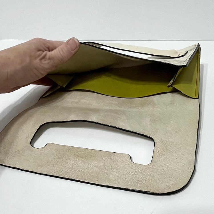 fold over leather clutch