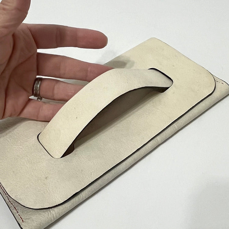fold over leather clutch