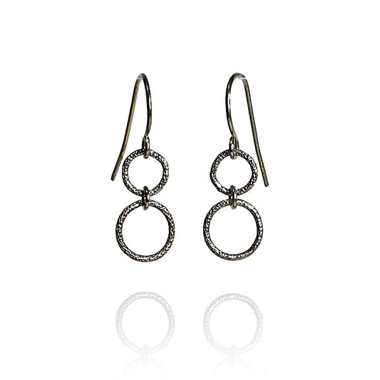 double circle dangle earrings