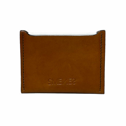 slim wallet tan and white