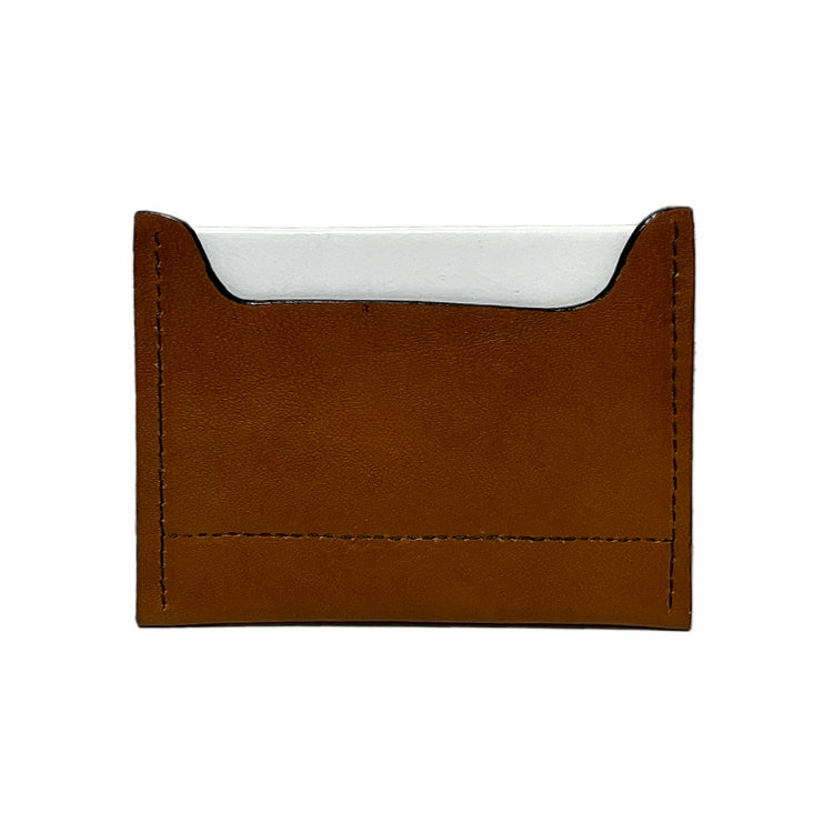 slim wallet tan and white