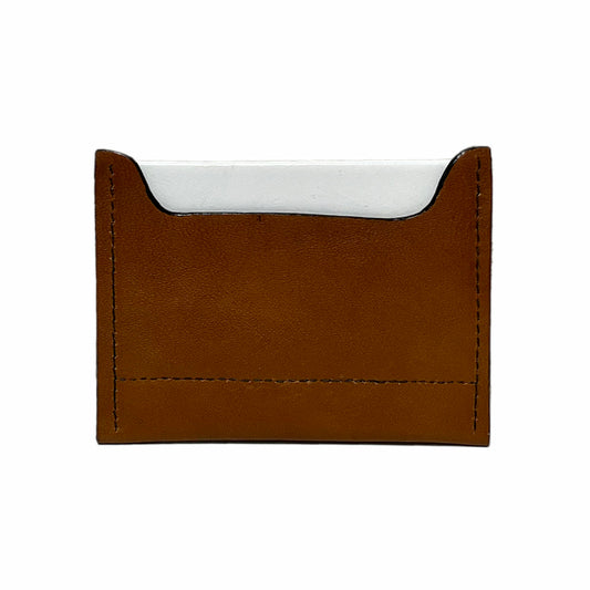 slim wallet tan and white