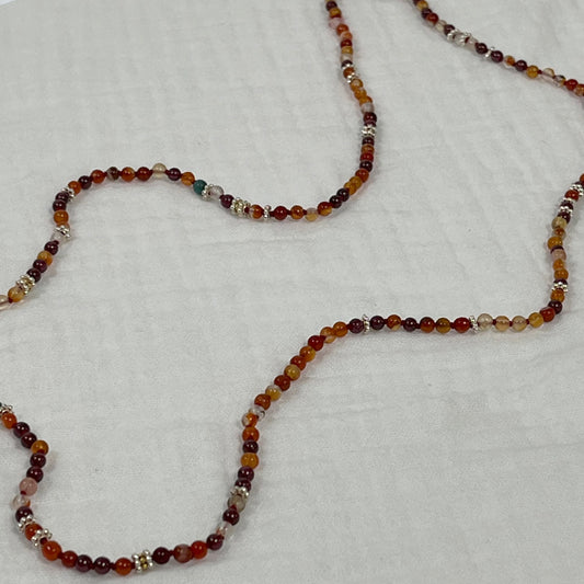 carnelian beaded necklace