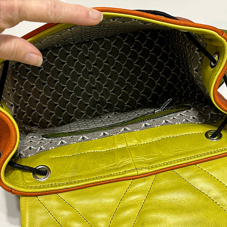 orange couture backpack