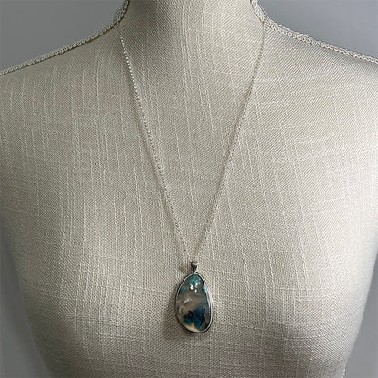 rare gem silica abstract pendant