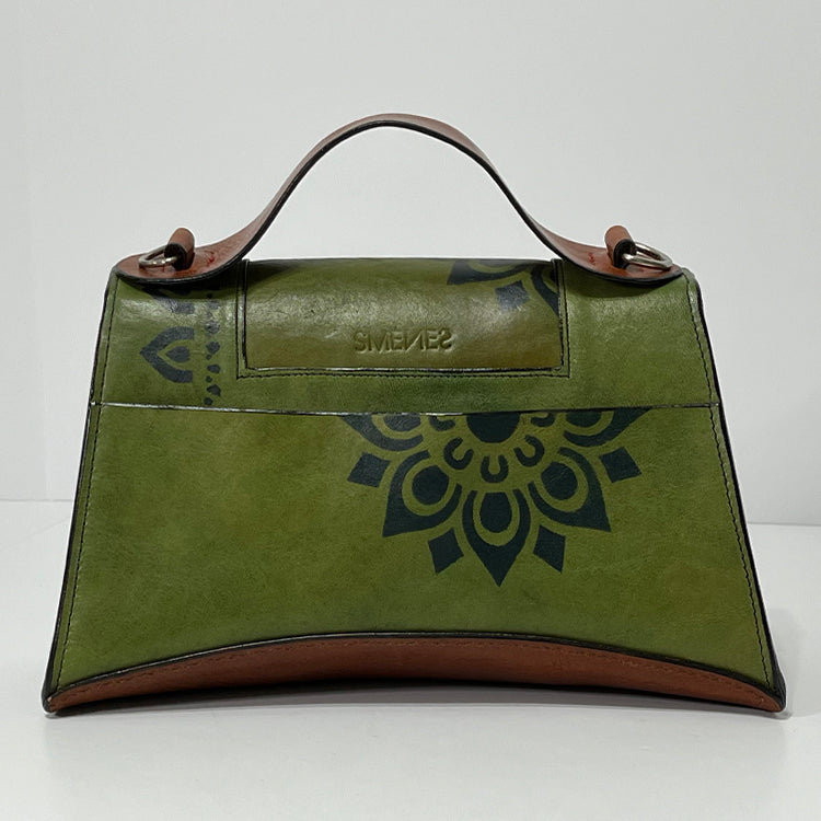 green curve couture handbag