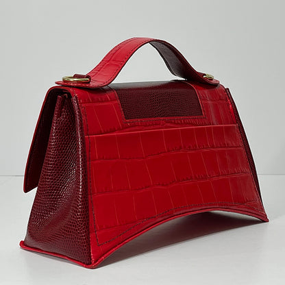 red curve couture handbag