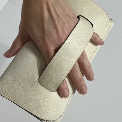 fold over leather clutch