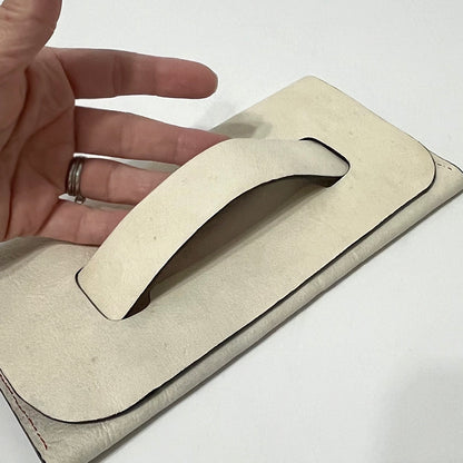 fold over leather clutch