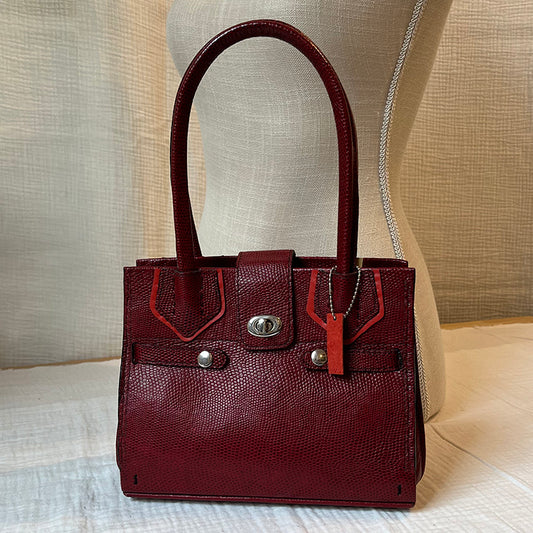 classic couture-style handbag in high fashion red