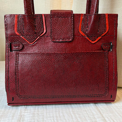 classic couture-style handbag in high fashion red
